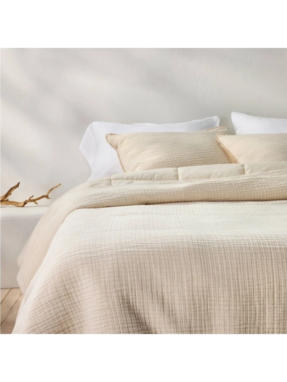 Casaluna Natural Textured Chambray Comforter King/ Cal King